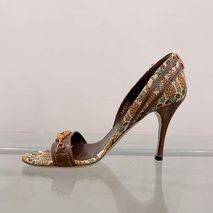 Gucci, size 8 D’Orsay canvas pumps